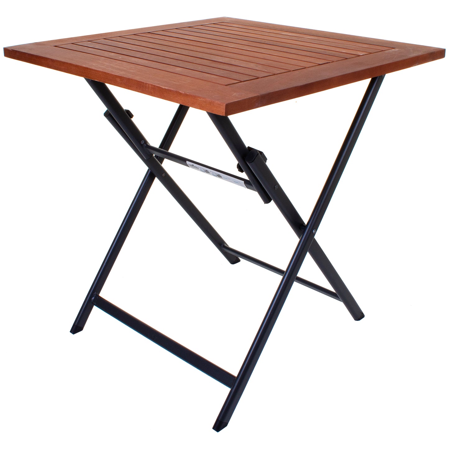 Folding Square Garden Table - Light Brown