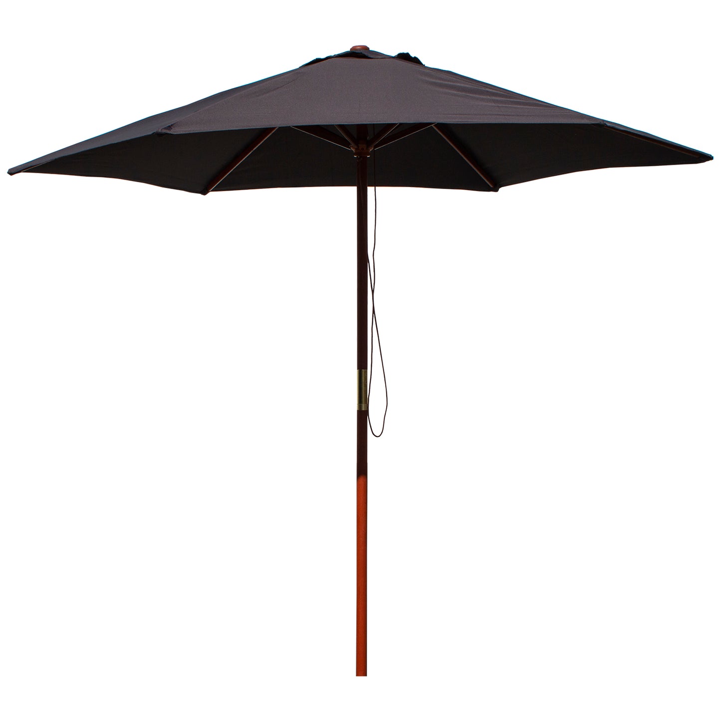 2.5M Wooden Garden Parasol - Grey