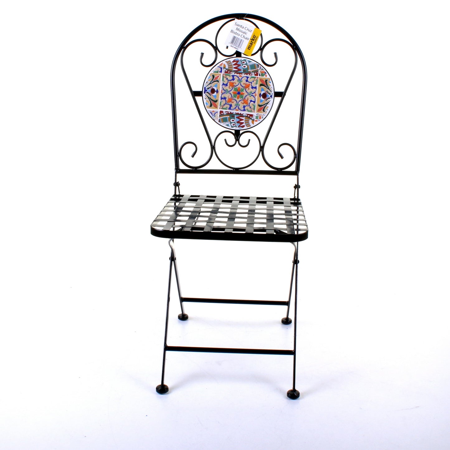 Set of 2 Mosaic Stone Topped Bistro Chairs - Santa Cruz