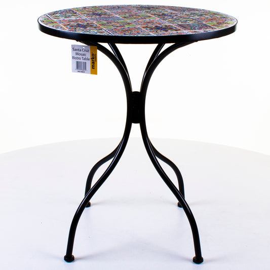 Mosaic Stone Topped 60cm Table - Santa Cruz