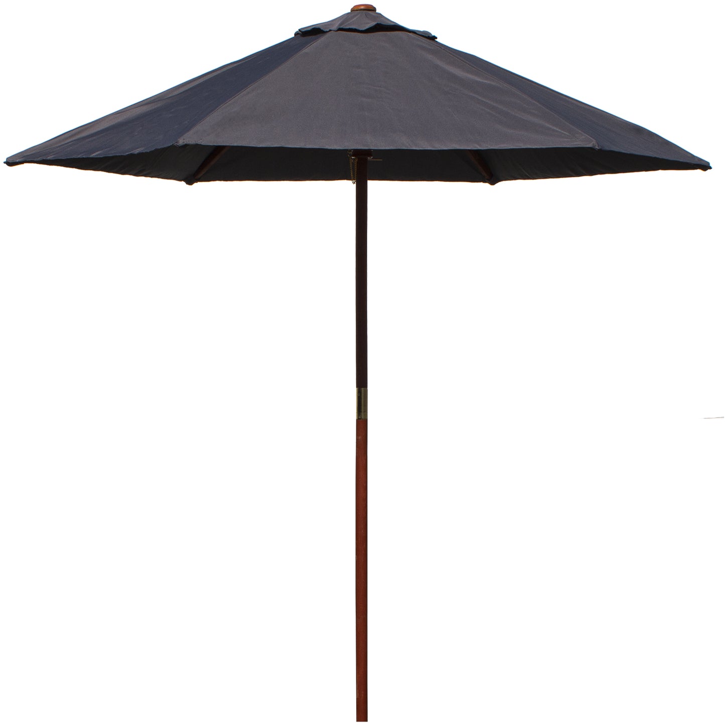 2M Wooden Garden Parasol - Grey