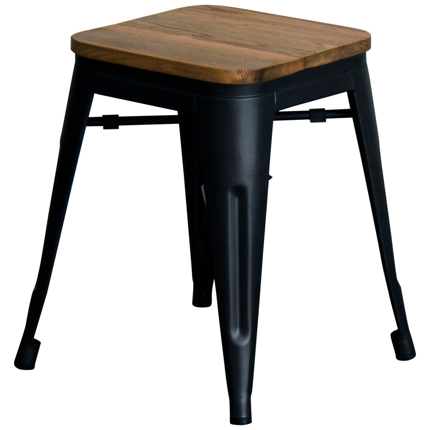 5PC Enna Table & Rho Stool Set - Onyx Matt Black