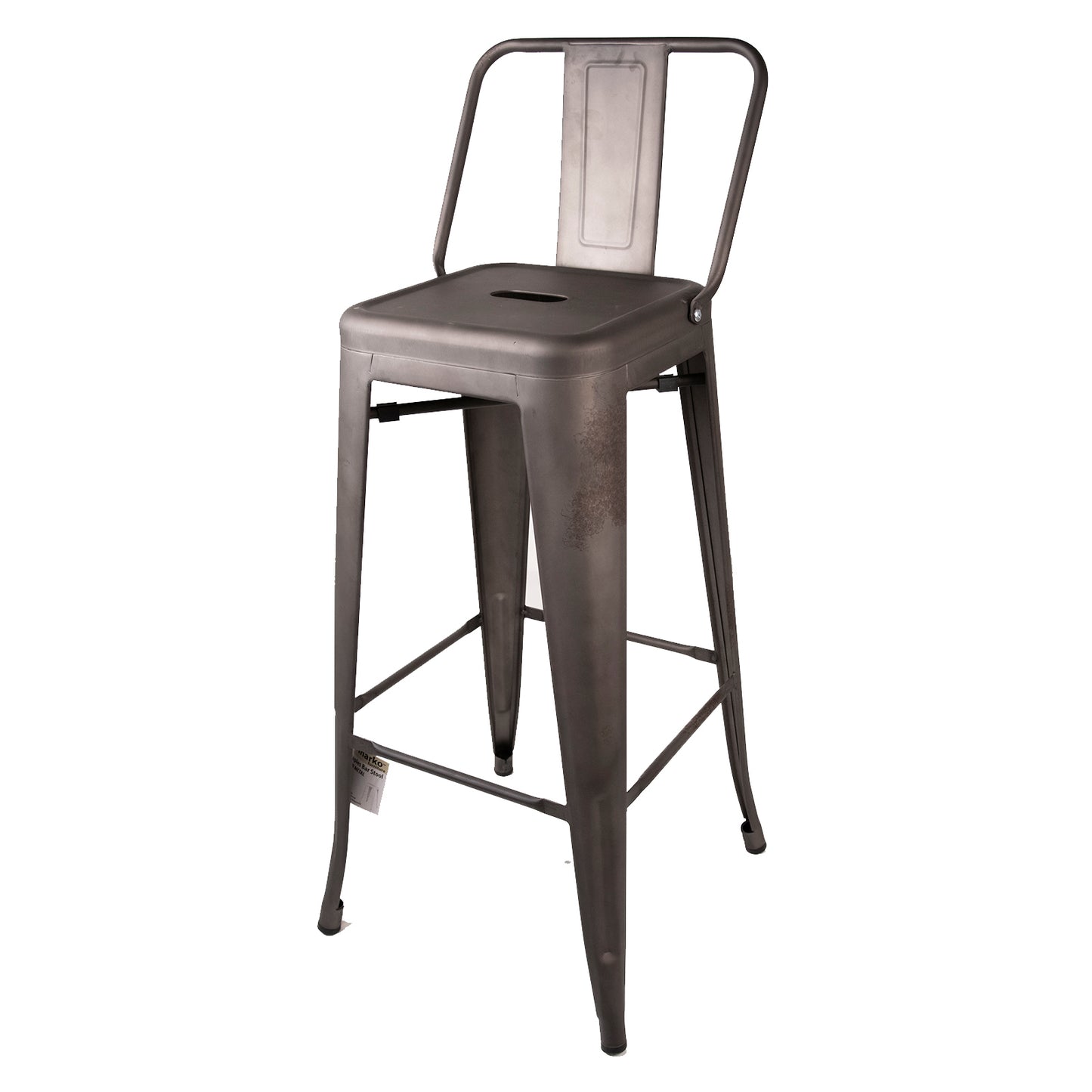 Naples Bar Stool - Gun Metal Vintage