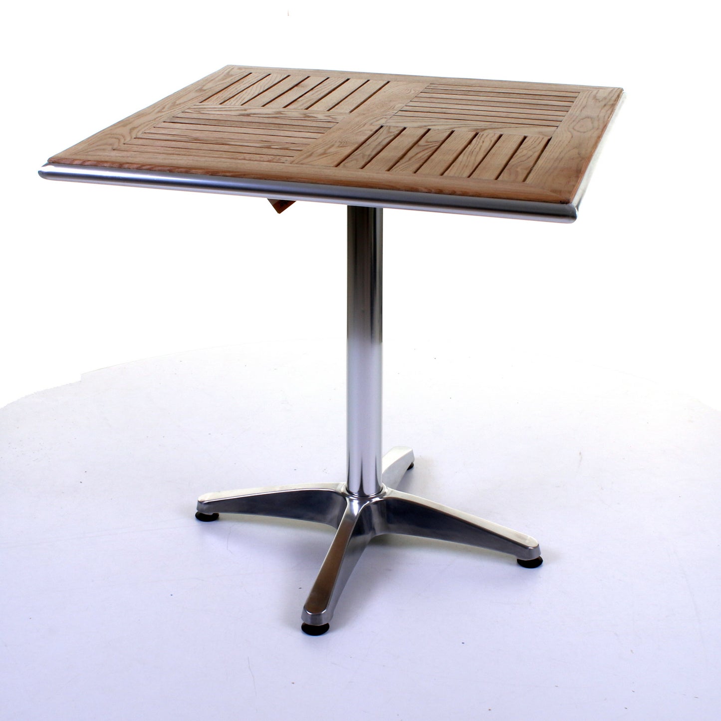 Nassau Bistro Table - Chrome & Ash Wood