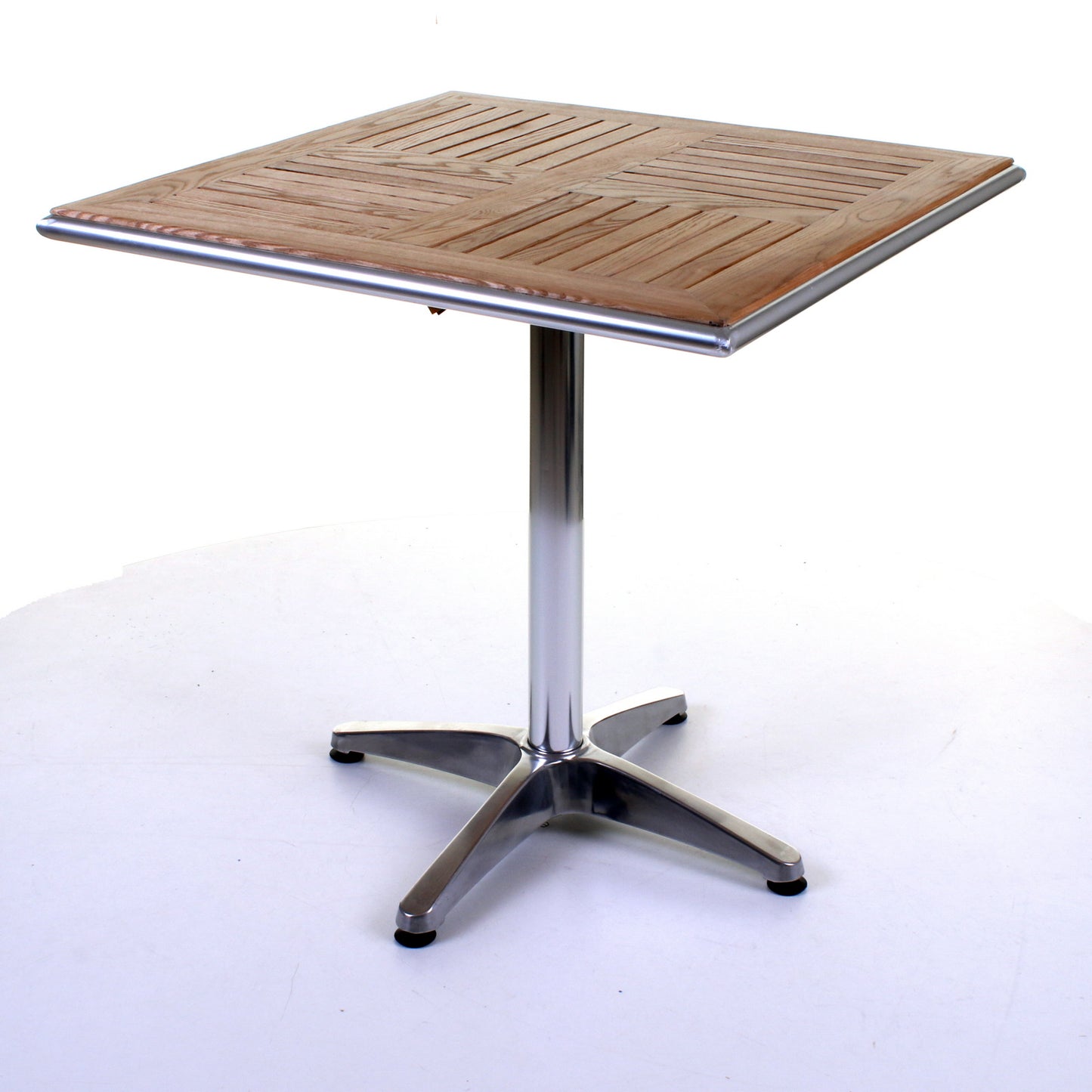 Nassau Bistro Table - Chrome & Ash Wood