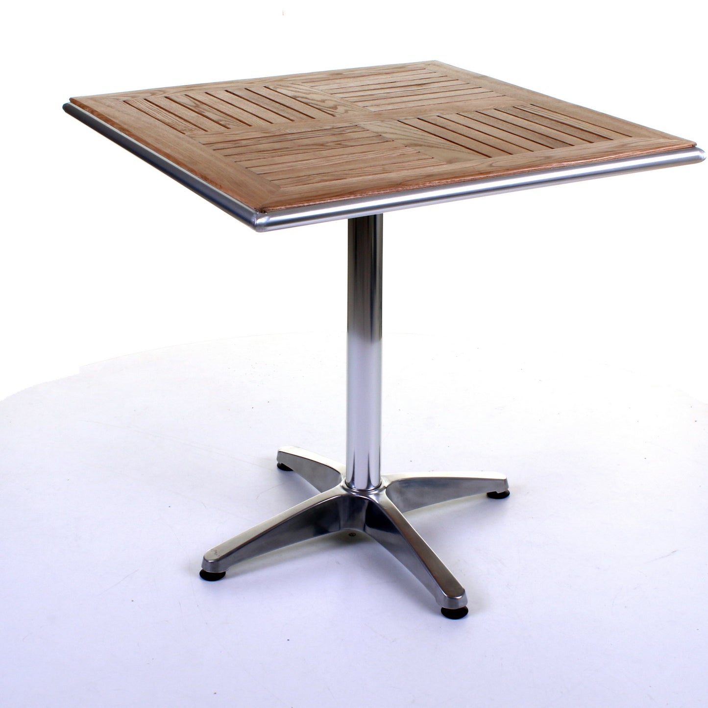 Nassau Bistro Table - Chrome & Ash Wood