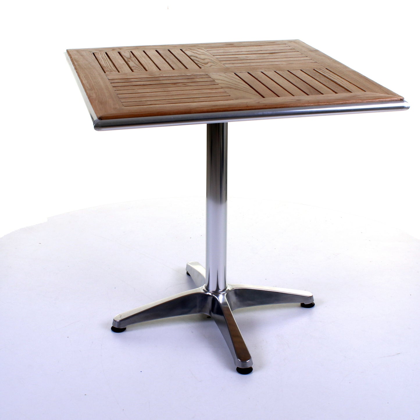 Nassau Bistro Table - Chrome & Ash Wood