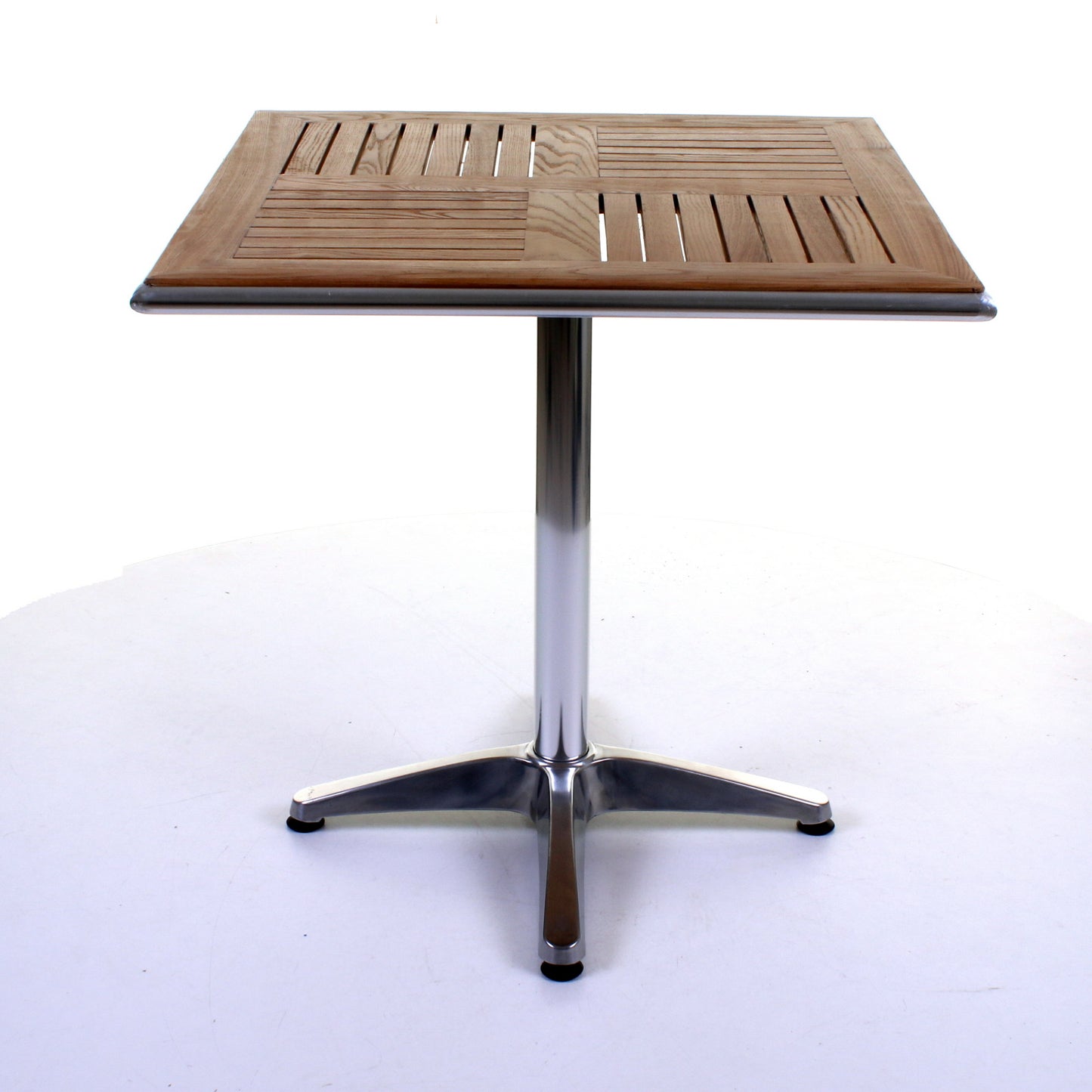 Nassau Bistro Table - Chrome & Ash Wood