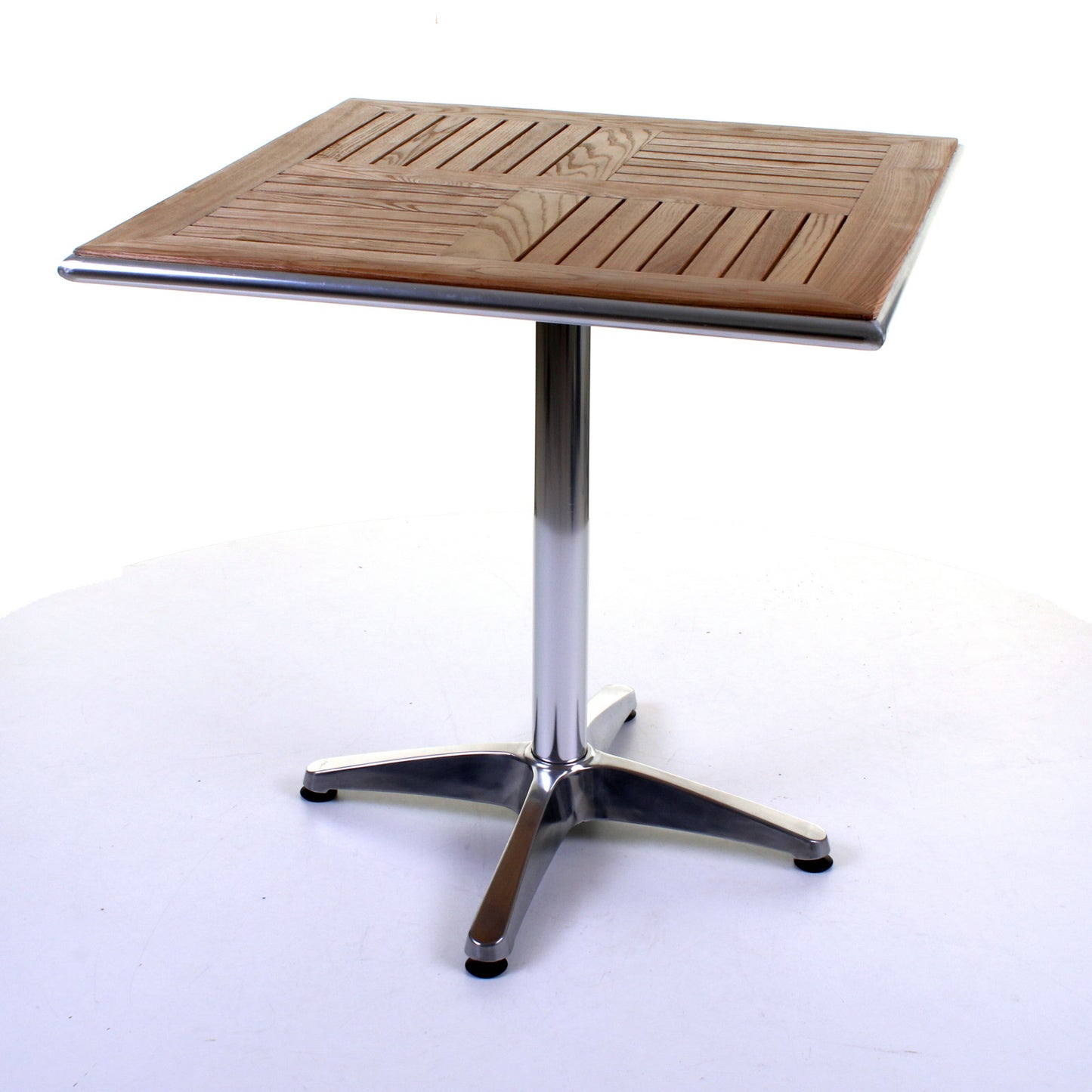 Nassau Bistro Table - Chrome & Ash Wood