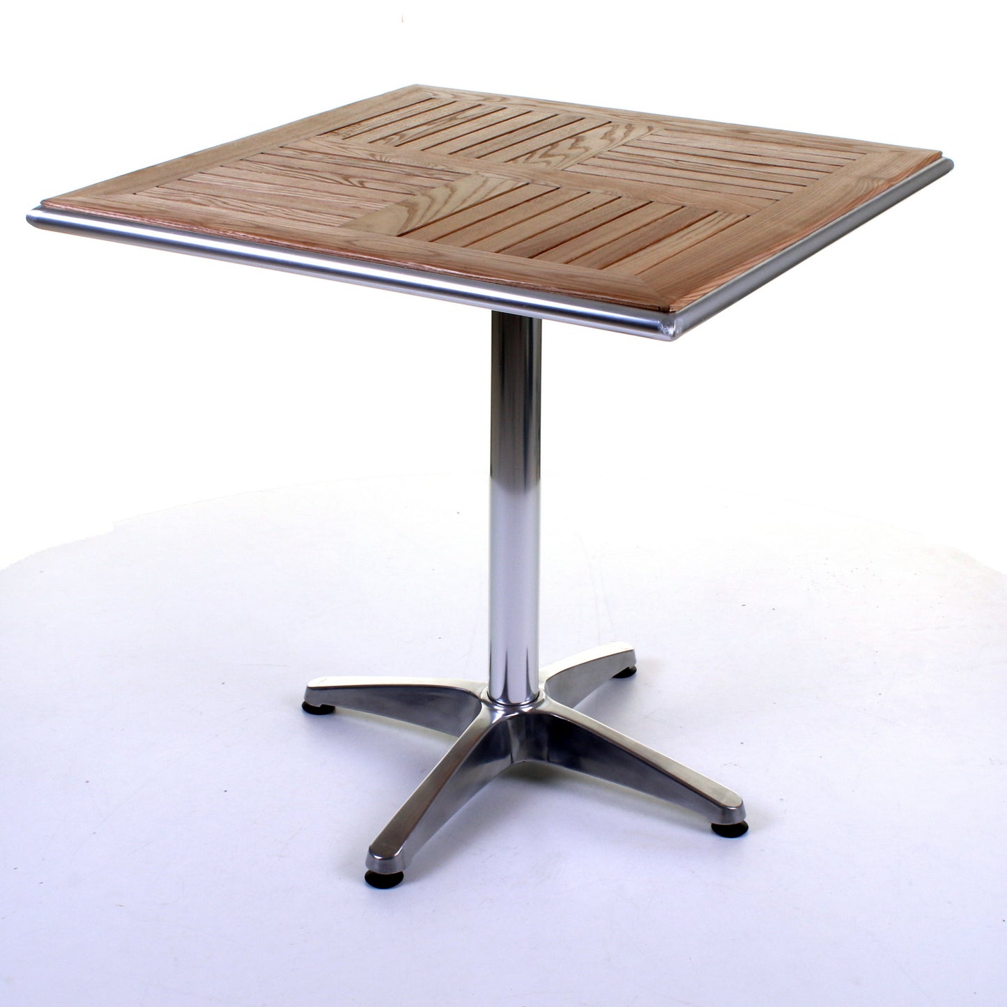 Nassau Bistro Table - Chrome & Ash Wood