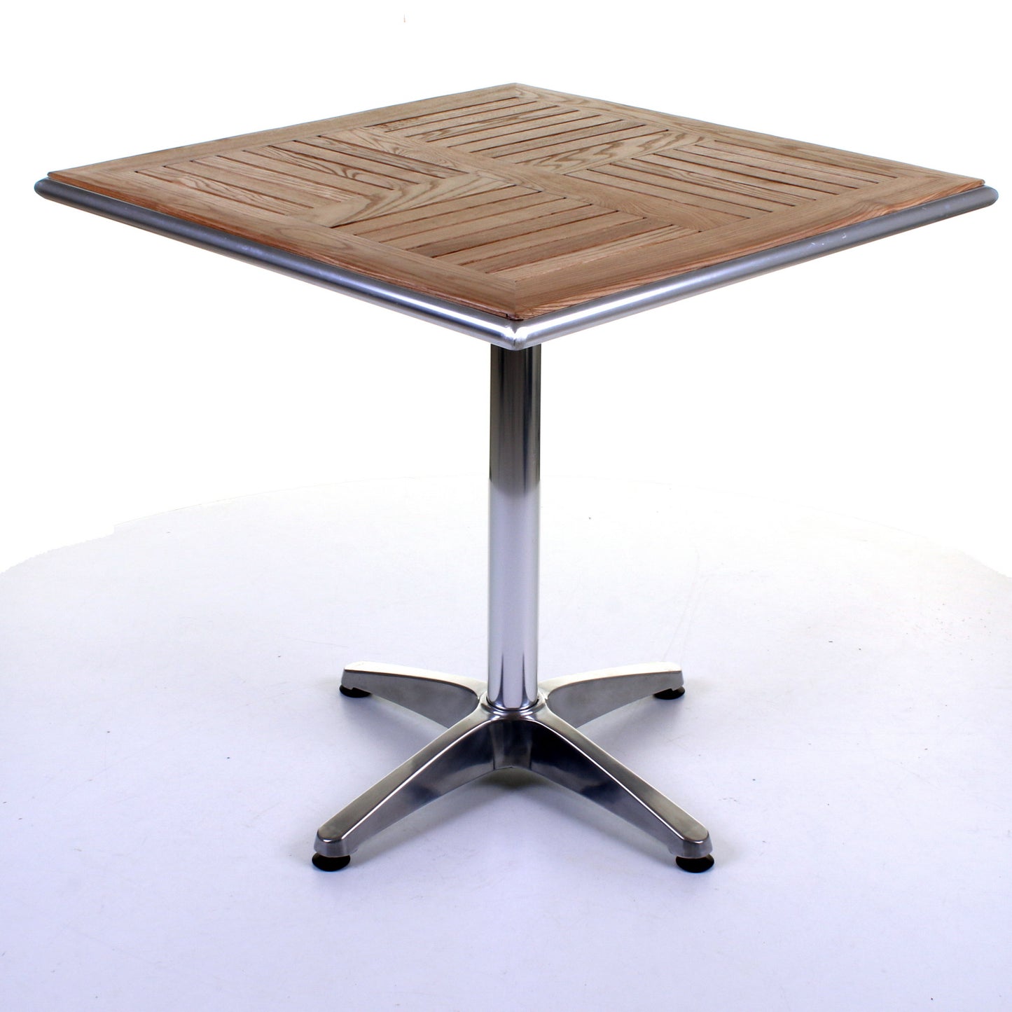 Nassau Bistro Table - Chrome & Ash Wood