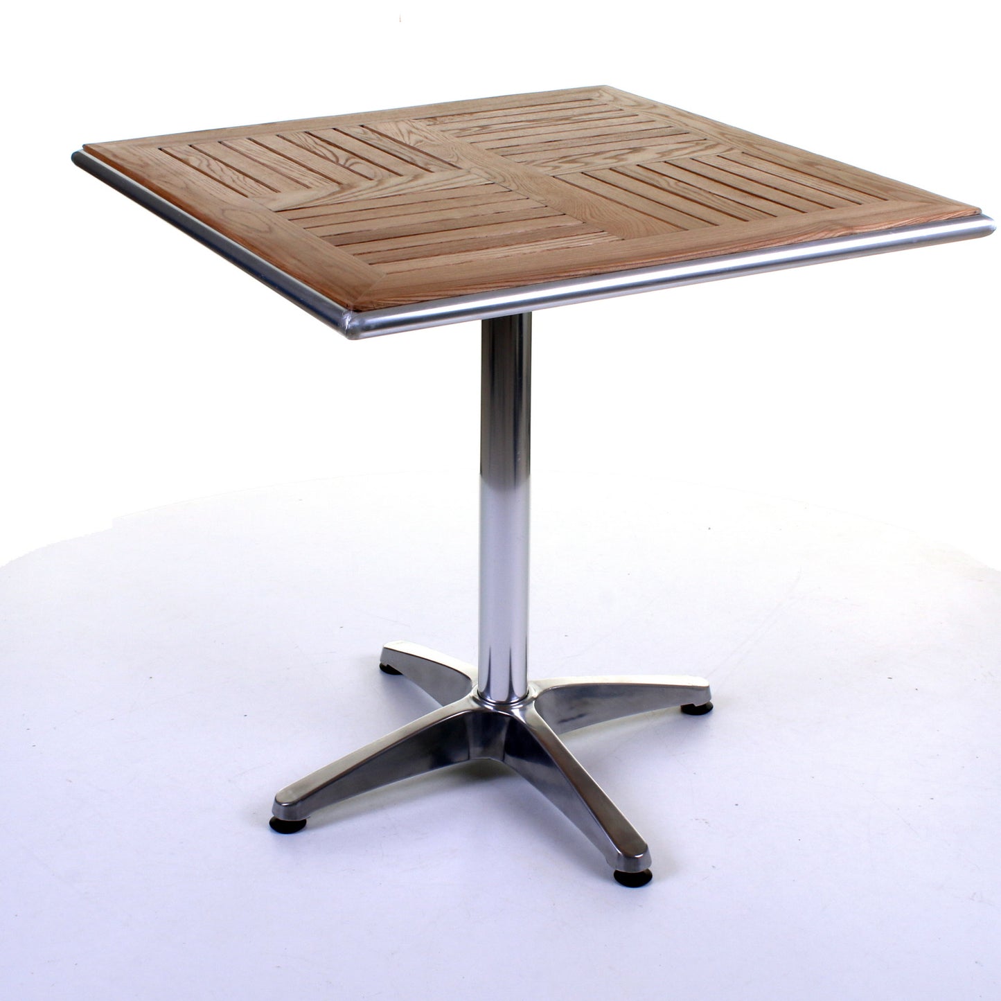 Nassau Bistro Table - Chrome & Ash Wood