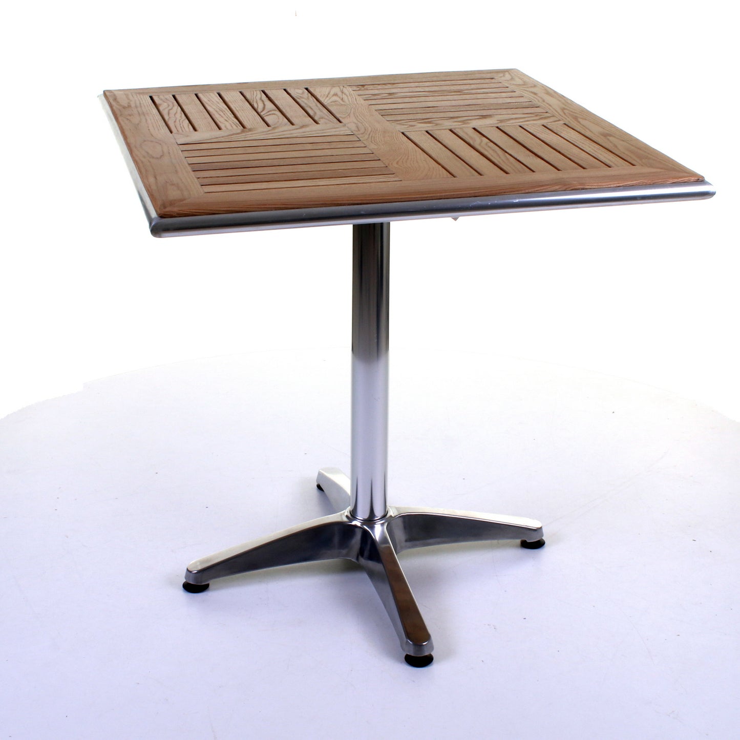 Nassau Bistro Table - Chrome & Ash Wood