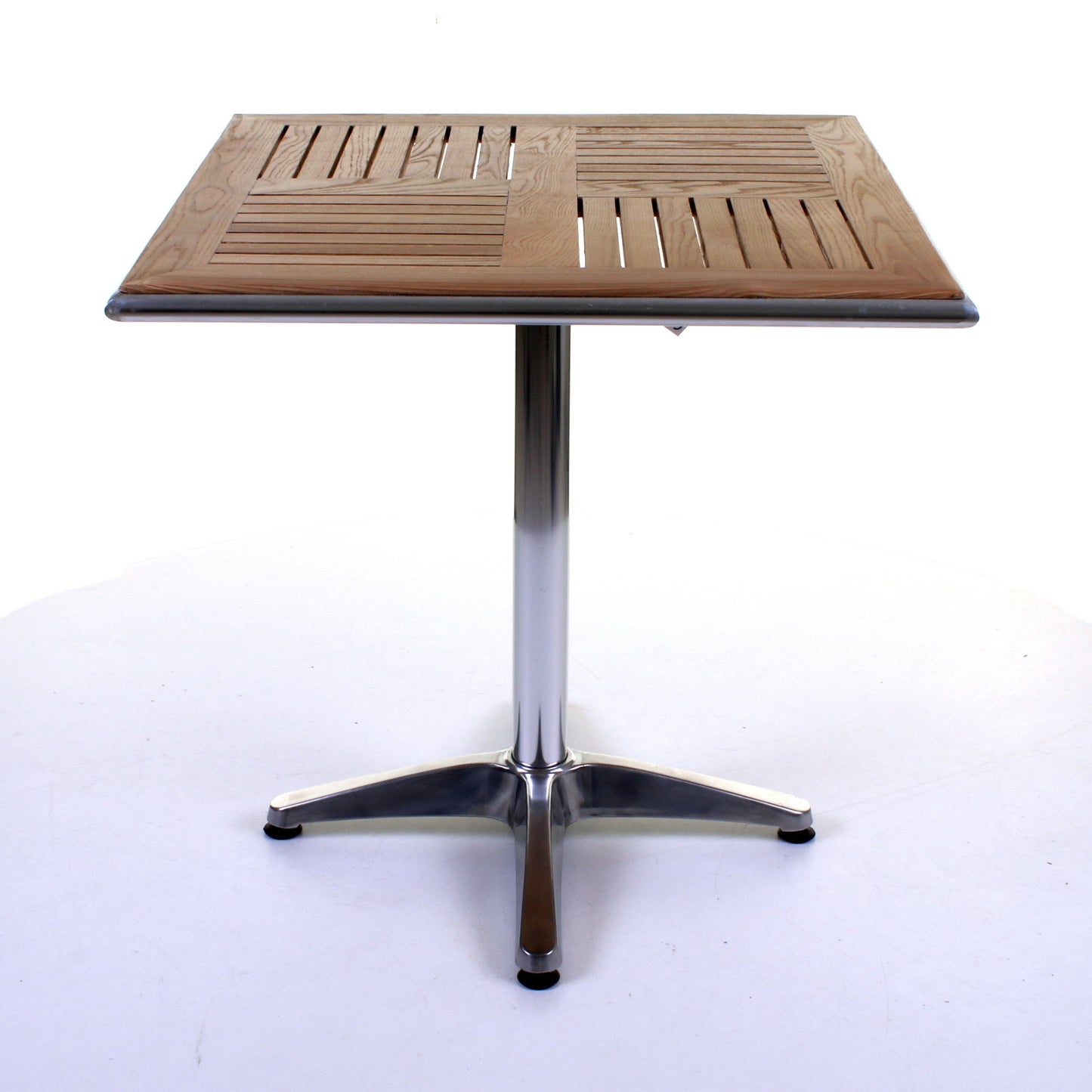 Nassau Bistro Table - Chrome & Ash Wood