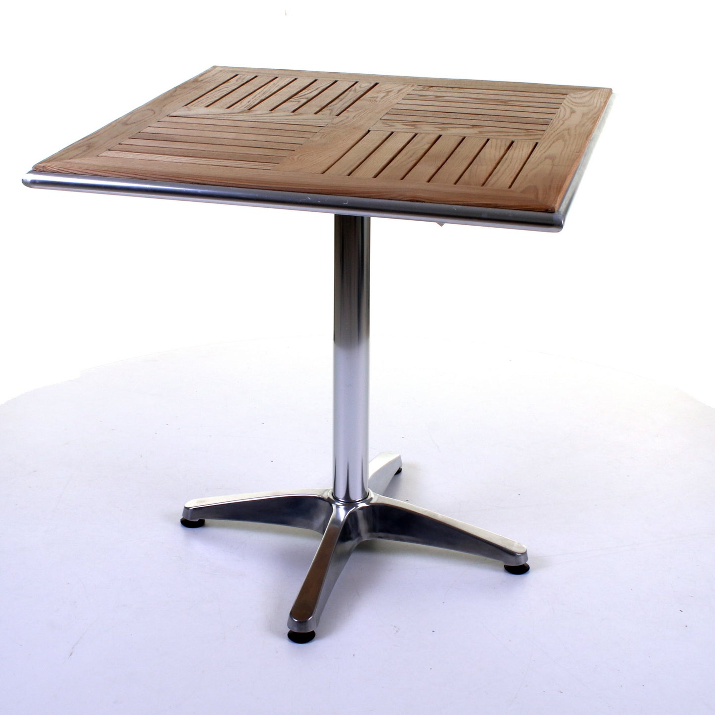 Nassau Bistro Table - Chrome & Ash Wood