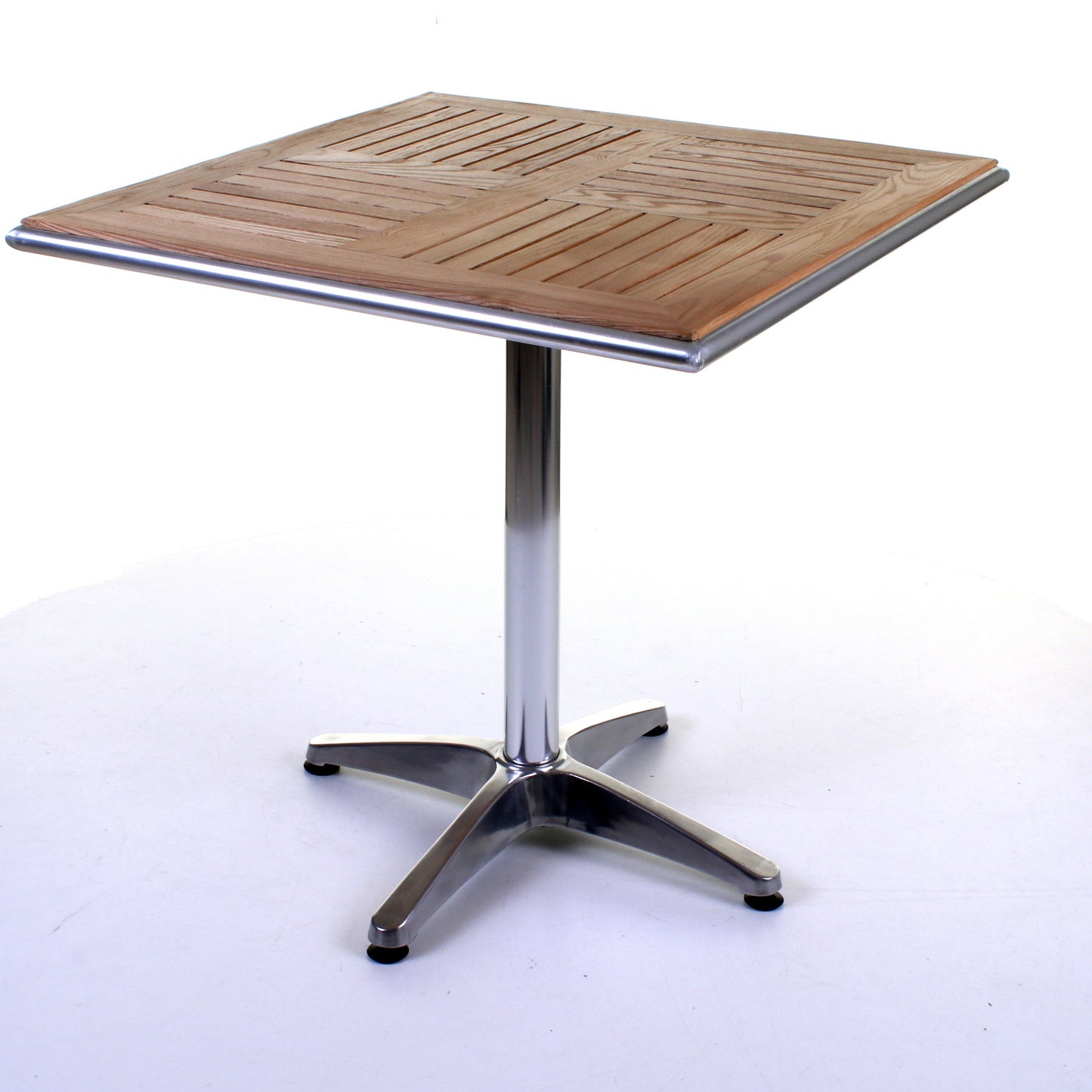 Nassau Bistro Table - Chrome & Ash Wood