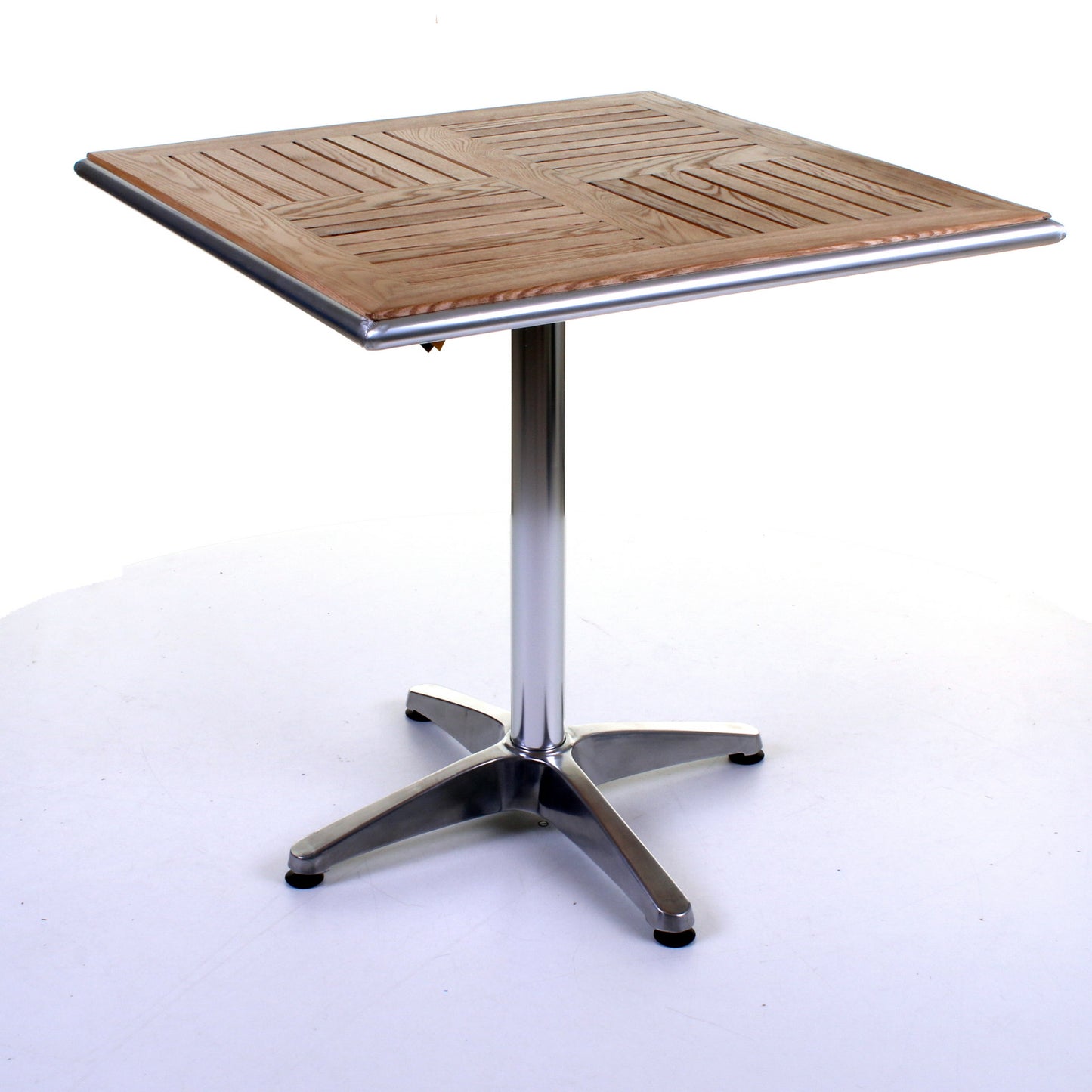 Nassau Bistro Table - Chrome & Ash Wood