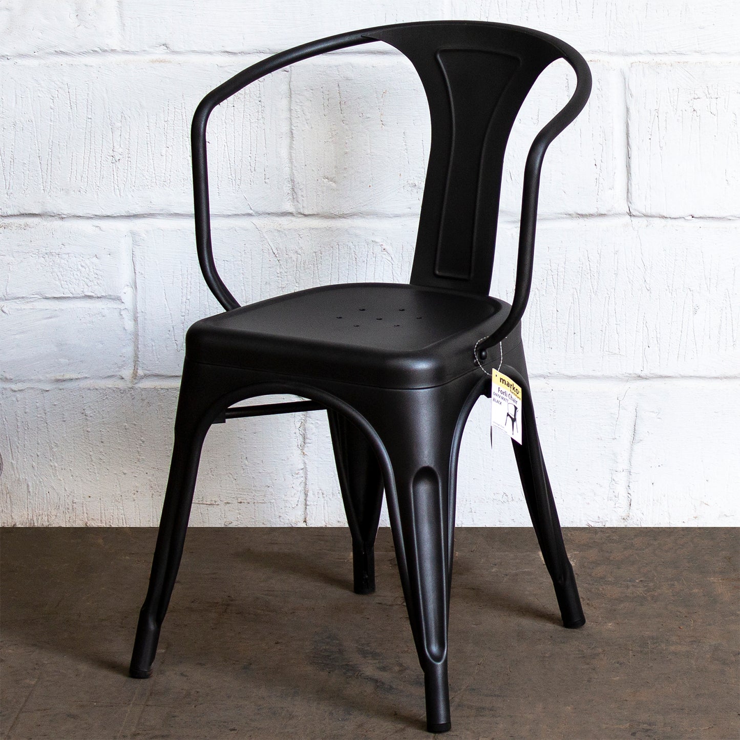 5PC Belvedere Table Forli & Siena Chairs Set - Onyx Matt Black