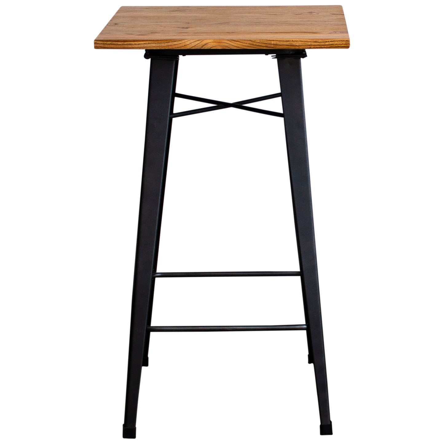 3PC Lodi Table & Favara Bar Stool Set - Onyx Matt Black