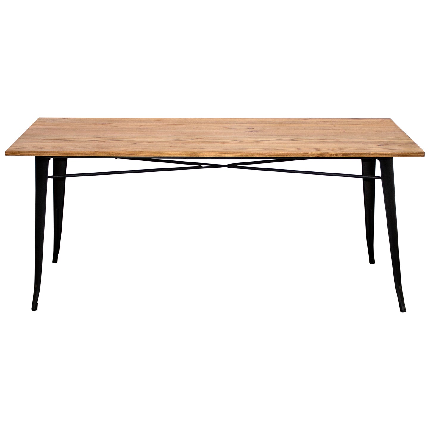 3PC Taranto Table & 2 Nuoro Benches Set - Onyx Matt Black