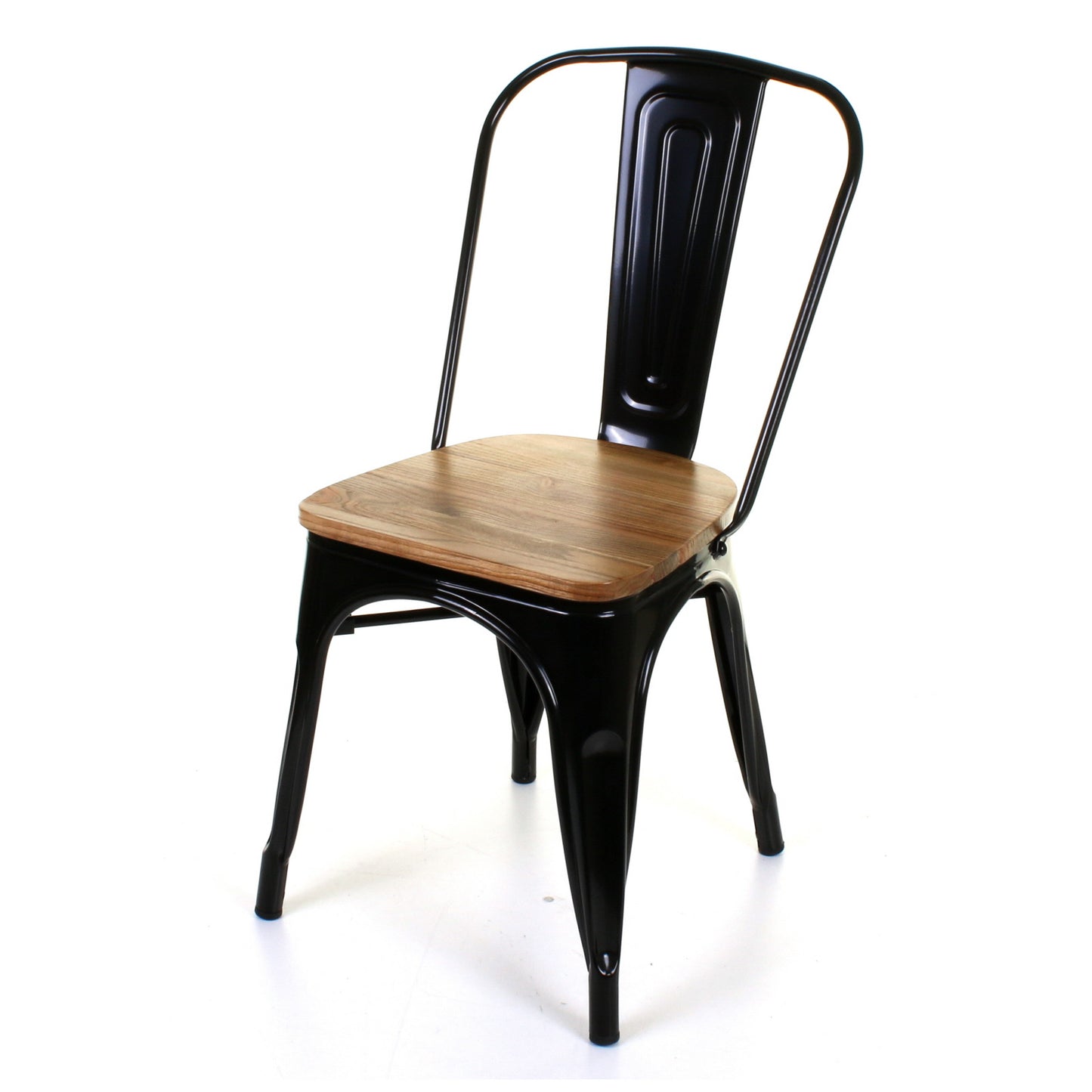 7PC Taranto Table, 3 Palermo Chairs & 3 Rho Stools Set - Black