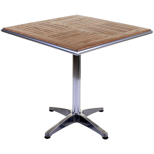 Nassau Bistro Table - Chrome & Ash Wood