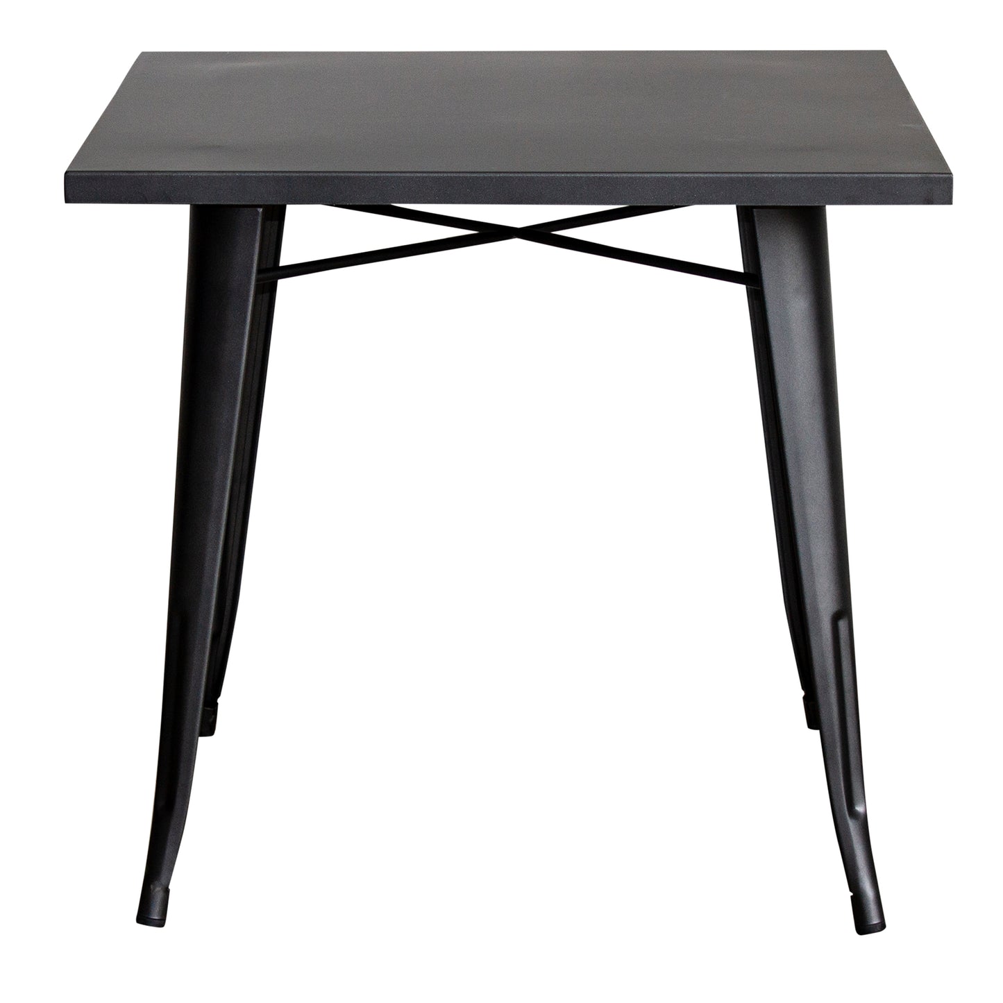 5PC Belvedere Table & Siena Chair Set - Onyx Matt Black