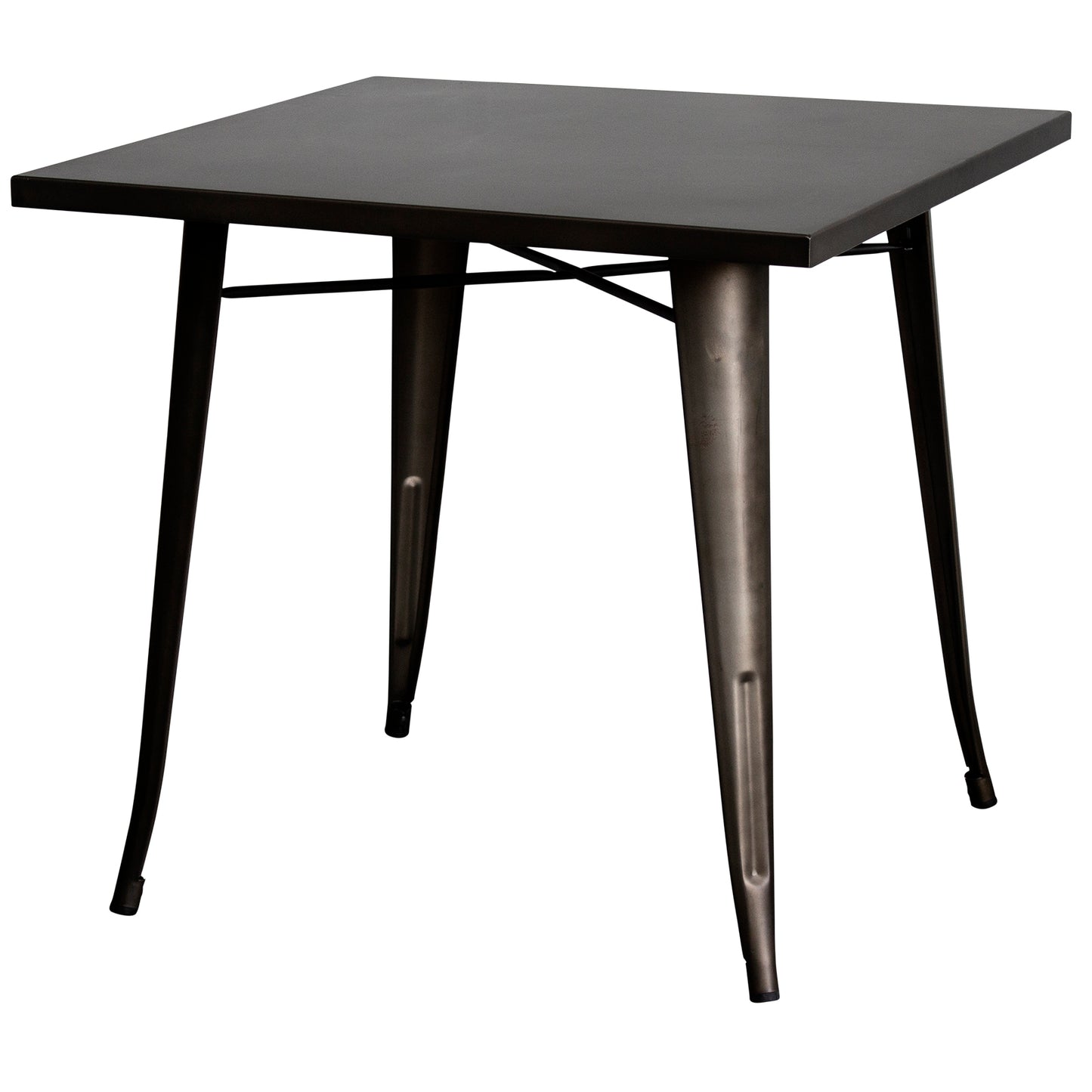 3PC Belvedere Table & Siena Chair Set - Gun Metal Grey