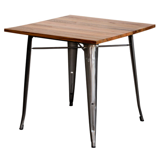 3PC Enna Table & Rho Stool Set - Steel