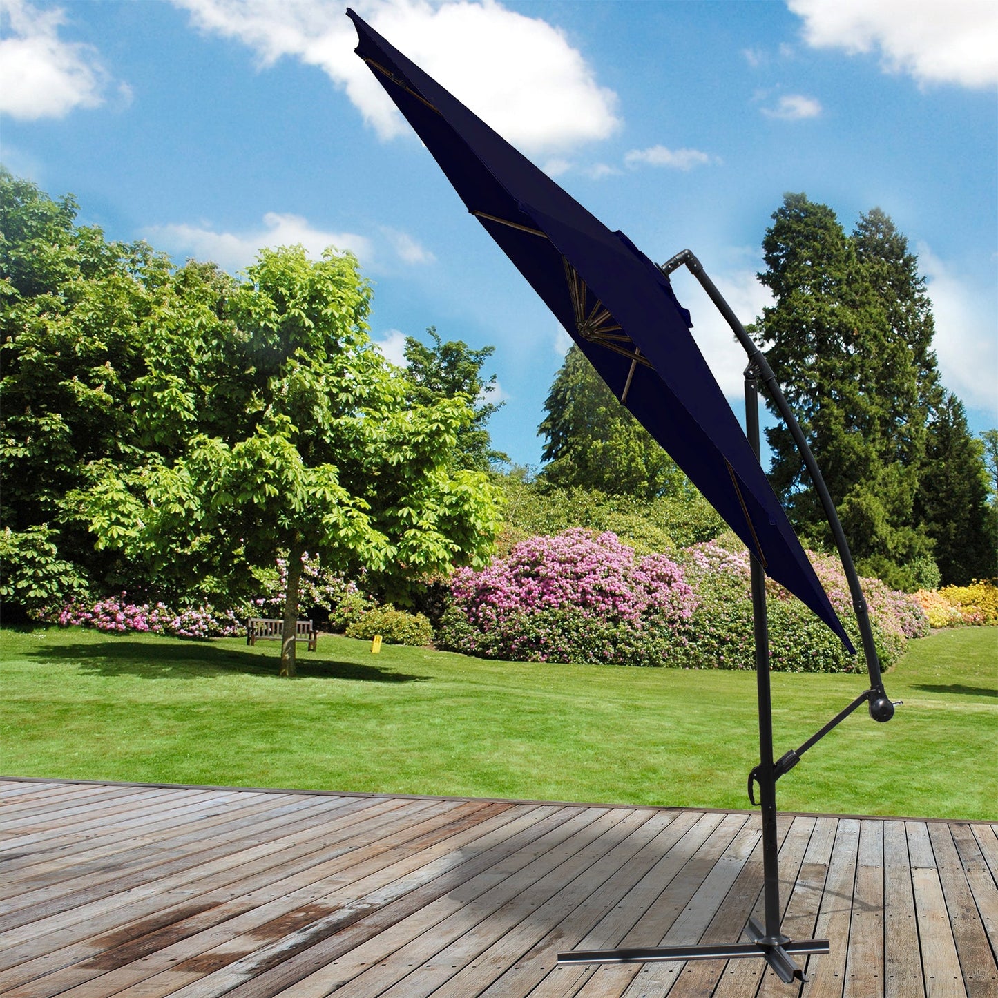 3M Overhanging Navy Parasol