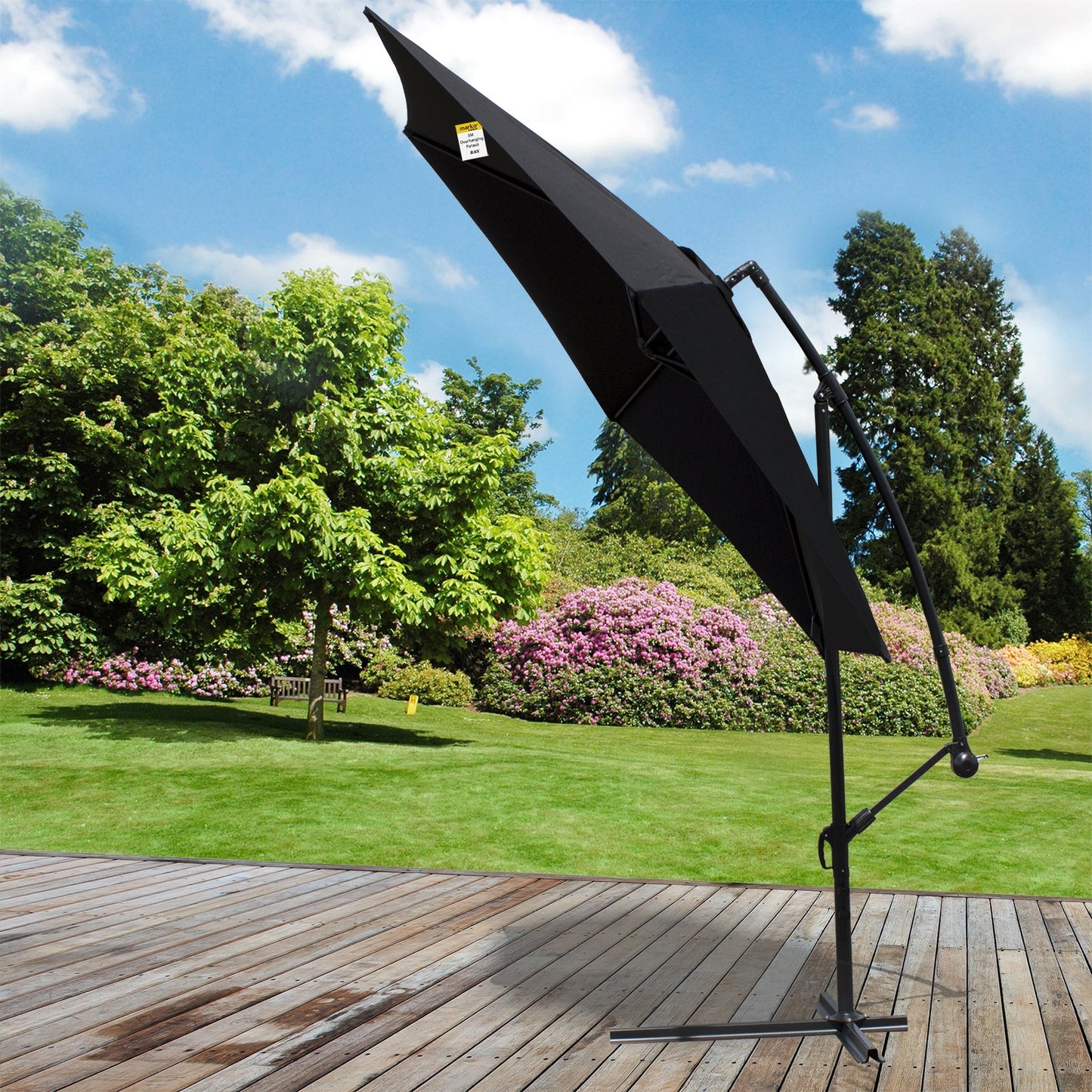 3M Overhanging Black Parasol