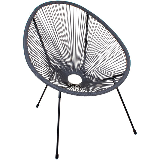 Rattan Egg Chair - Grey