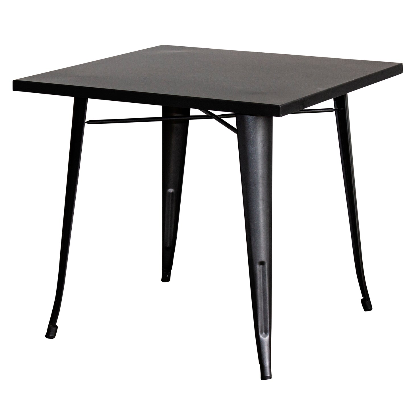 5PC Belvedere Table & Castel Stool Set - Onyx Matt Black