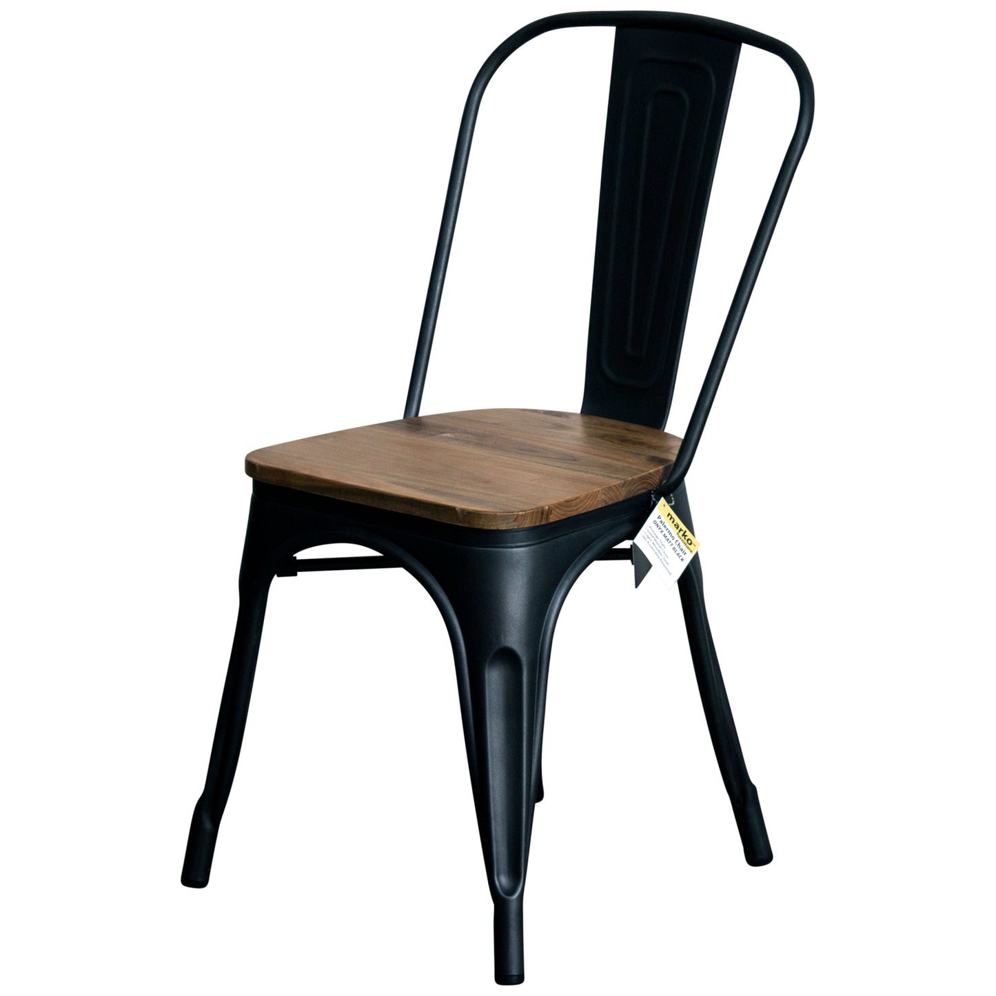 5PC Taranto Table, 3 Palermo Chairs & Nuoro Bench Set - Onyx Matt Black