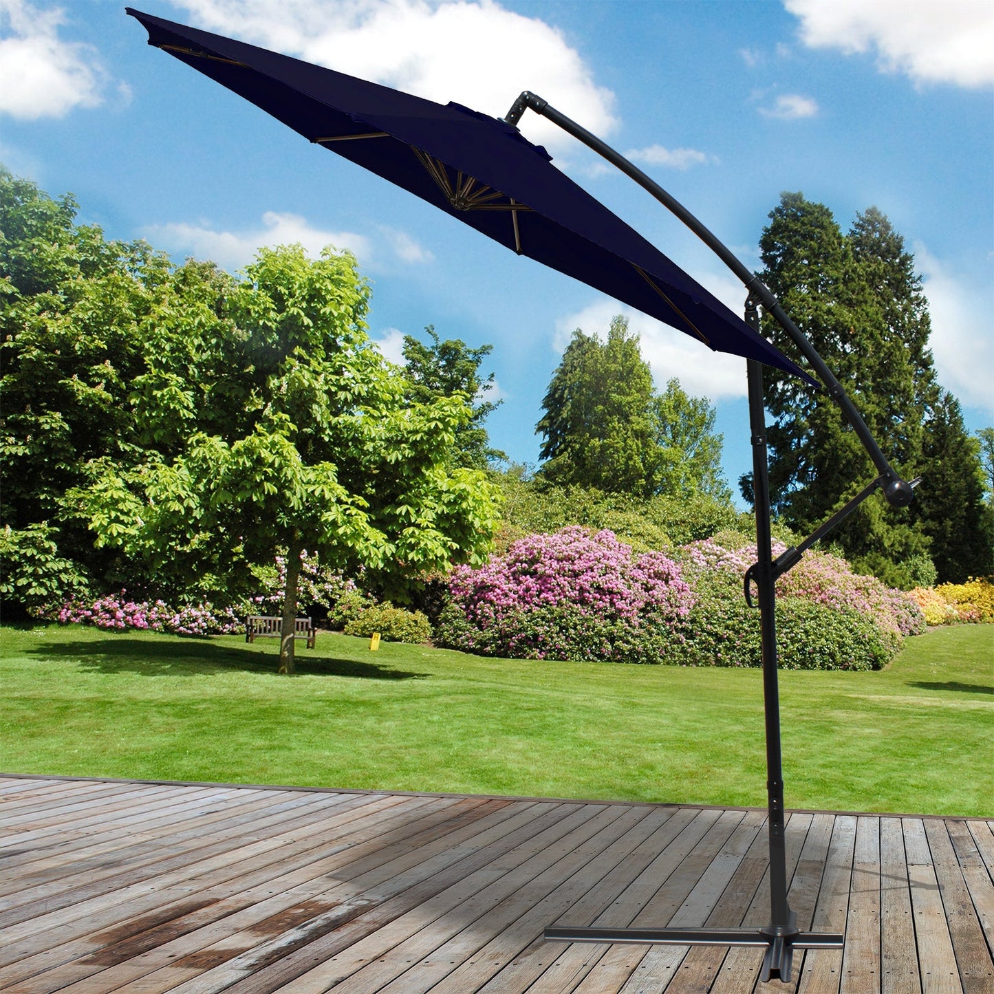 3M Overhanging Navy Parasol