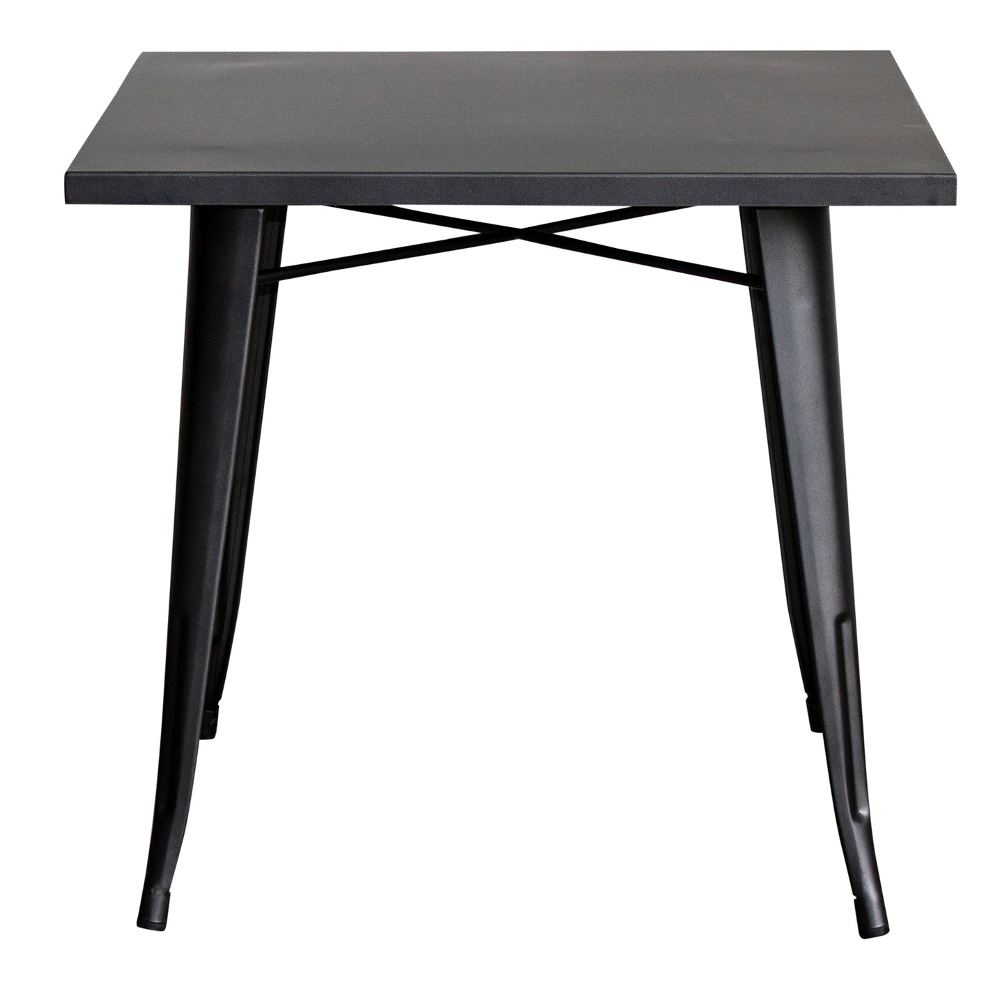 5PC Belvedere Table & Castel Stool Set - Onyx Matt Black